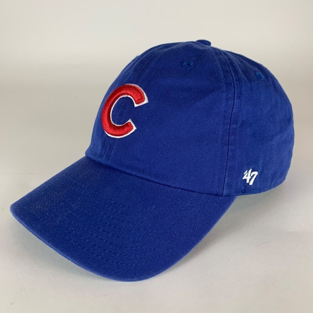 Chicago Cubs MLB Blue 47 Brand Clean Up Relaxed Fit Strapback Adjustable Hat